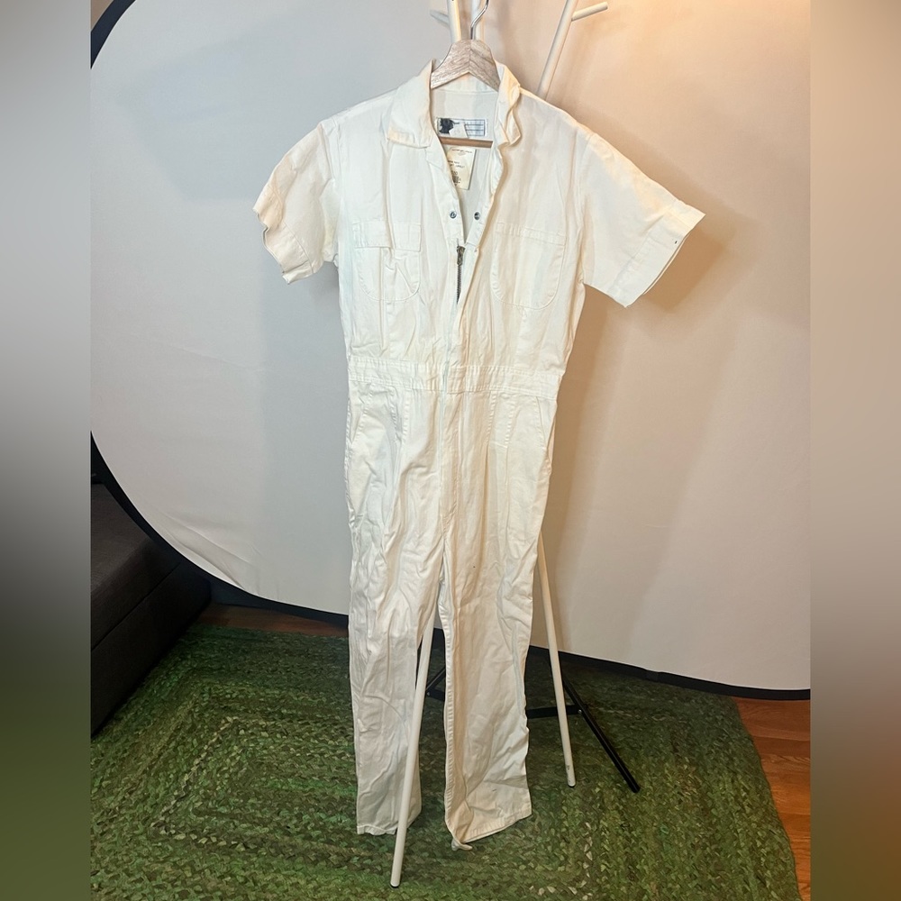 White utility jumpsuit
